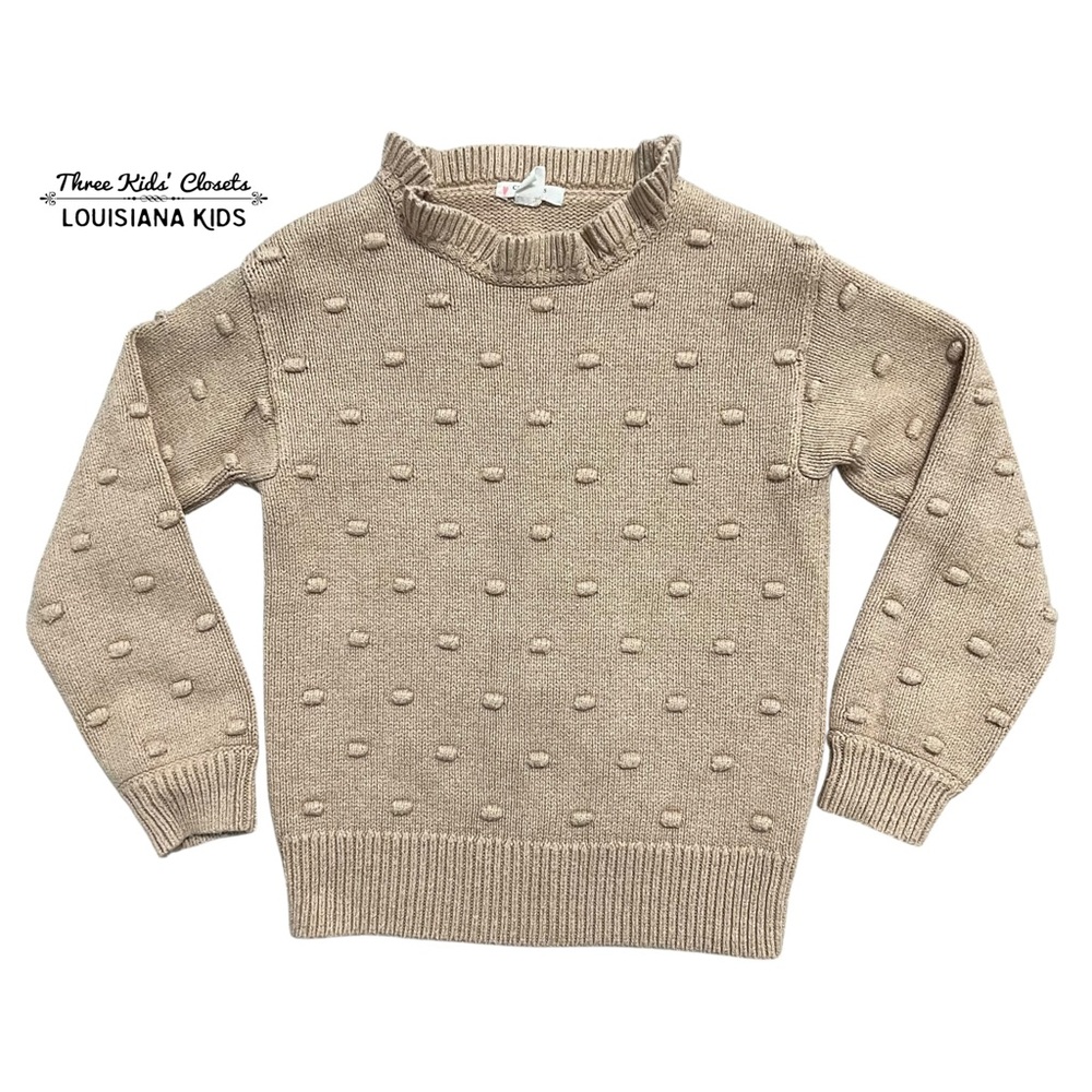 Crewcuts 6-7Y Beige Popcorn Bauble Sweater